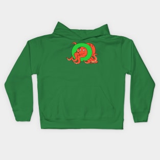 Letter O with Octopus Kids Hoodie
